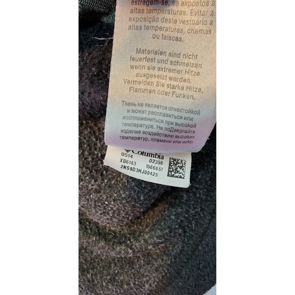 Columbia Kids Fleece Jacket Full Zip Gray Black Size L 14 16 Outdoor Warm - Picture 5 of 9
